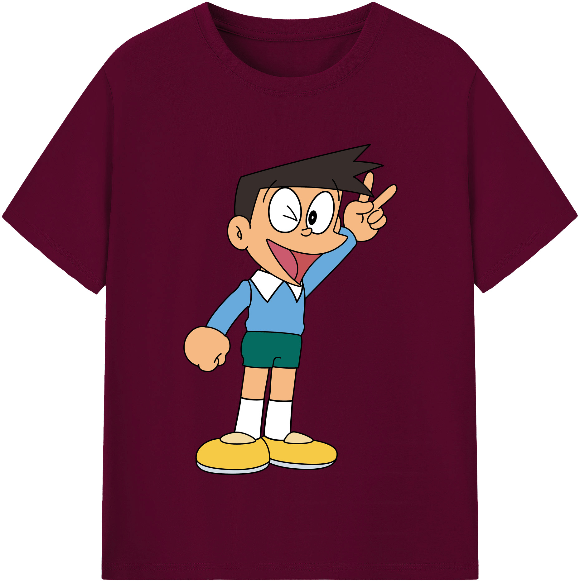 （画像用） ドラえもん 骨川 スネ夫 Doraemon Honekawa Suneo レディースカジュアルプリントTシャツ（綿100％）